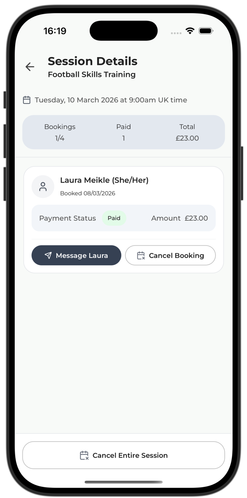 Trainers manage sessions and message clients on Hively